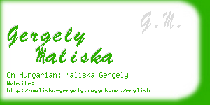 gergely maliska business card